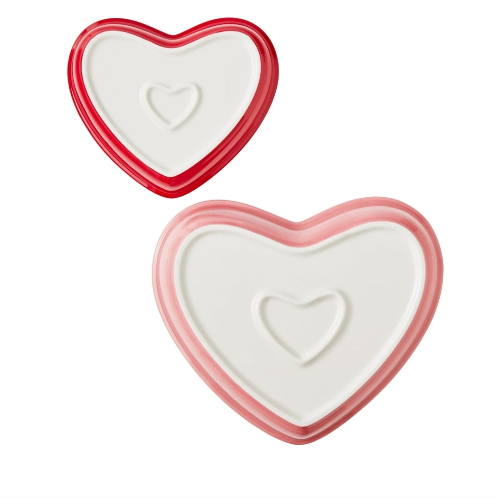 ❤️ New Pioneer Woman 2-Piece Ceramic Heart Shaped Baking Dish - Picture 3 of 9